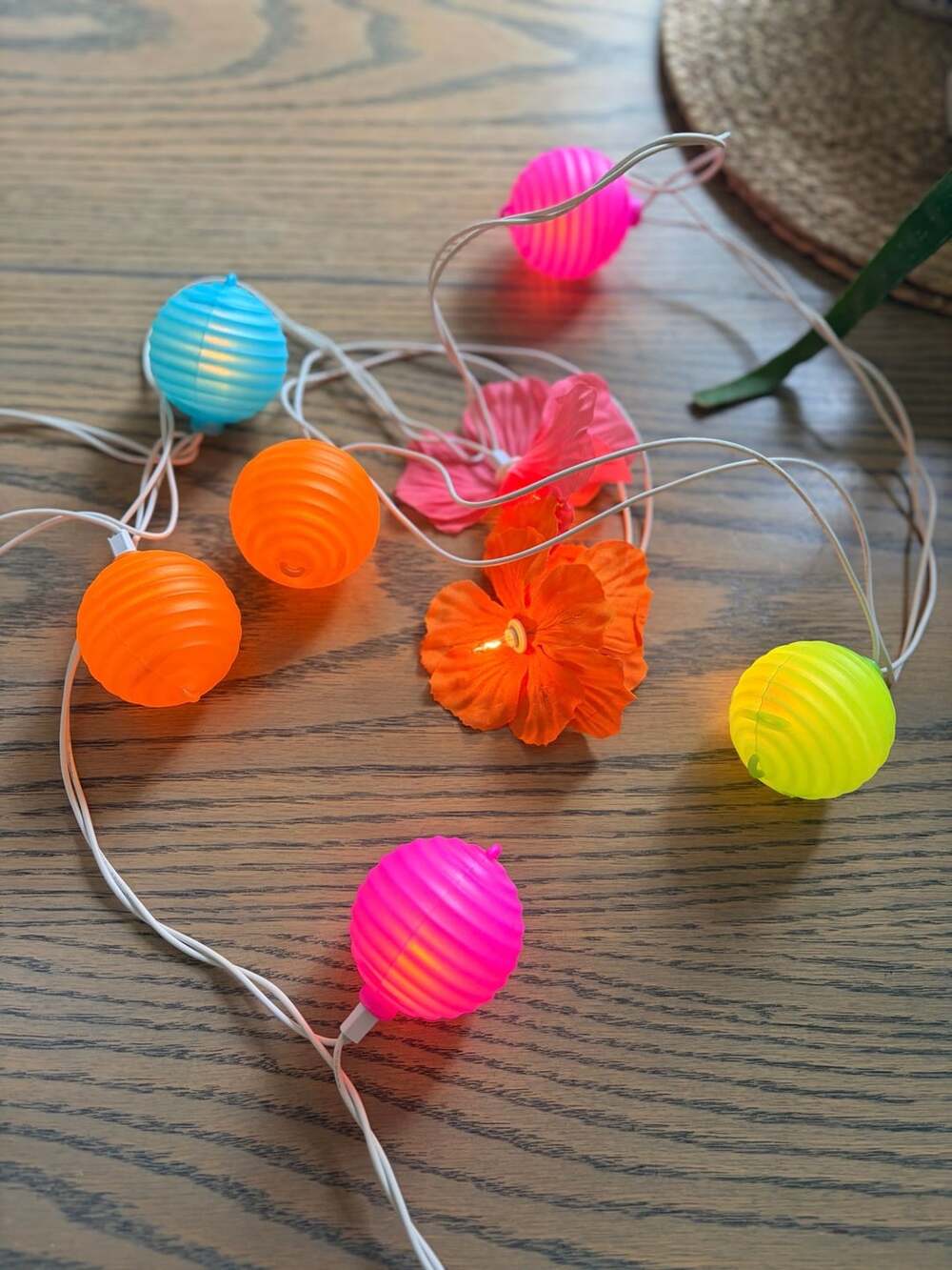 Decorative Multicolor Lantern And Flower String Lights 10 Count 11’